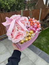 Load image into Gallery viewer, Large Luxury Silk Rose & Lindor Box - Blooms by Pavan Panesar