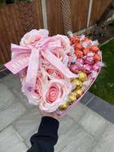 Load image into Gallery viewer, Large Luxury Silk Rose & Lindor Box - Blooms by Pavan Panesar
