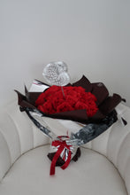 Load image into Gallery viewer, Retro Chrome red silk rose bouquet

