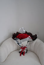 Load image into Gallery viewer, Retro Chrome red silk rose bouquet

